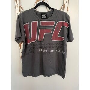 UFC Mens L "As Real As It Gets" Fighting T-Shirt Vtg Y2K Mixed Martial Arts